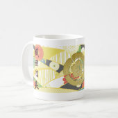 COOL JAPAN SAMURAI KAMON KANJI TENKAFUBU! Oda コーヒーマグカップ (正面左)