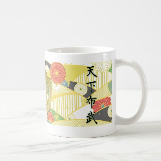 COOL JAPAN SAMURAI KAMON KANJI TENKAFUBU! Oda コーヒーマグカップ (右)