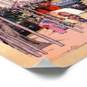 Cool japanese Cherry Tree in Kawagoe Yoshida art ポスター (角)