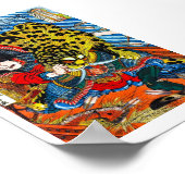 Cool japanese Legendary Hero Warrior Tiger Fight ポスター (角)