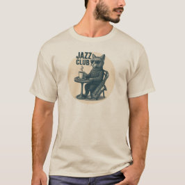 Cool Jazz Cat with Saxophone - Vintage Club Tシャツ