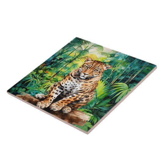 Cool jungle leopard lovers  タイル (側面)