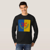 Cool Kabyle Amazigh Berber Algeria Kabylie Flag Tシャツ (正面フル)