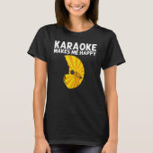 Cool Karaoke For Men Women Singer Microphone Karao Tシャツ (正面)