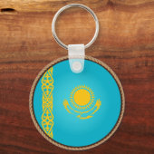Cool Kazakhstan Flag Seal キーホルダー (正面)
