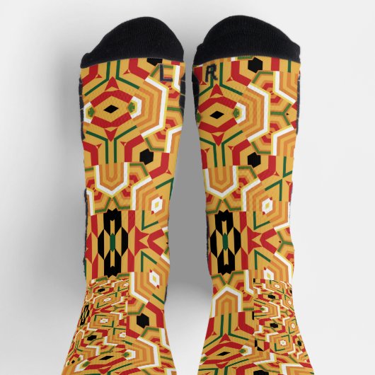 Cool Kente Remix All-Over-Print Socks ソックス (上部)