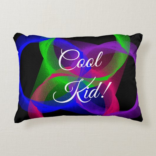Cool Kid Geometric Accent Pillow アクセントクッション (正面)