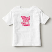 Cool Kids Club Shirt Pink Girls Trendy Kids トドラーTシャツ (正面)