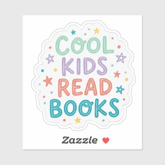 Cool Kids Read Books  - book lover reading シール (シート)