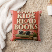 Cool Kids Read Books Reading Motivation  クッション (ブランケット)