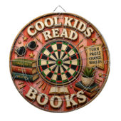 Cool Kids Read Books Reading Motivation  ダーツボード (正面)