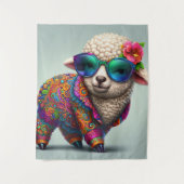 Cool lamb in a colorful suit タペストリー (正面)