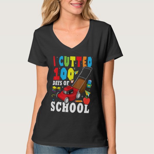 Cool Lawn Mower Apparel 100th Day Of School Teache Tシャツ (正面)