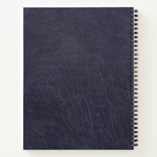 Cool Leather Metal Stripe Bold Monogram ノートブック (裏面)