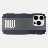 Cool Leather Metal Stripe Bold Monogram Case-Mate iPhoneケース (裏面 (横))