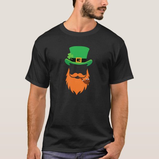 Cool Leprechaun Beard Sunglasses Irish Art Tシャツ (正面)