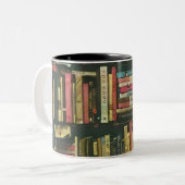 Cool library lover gift ツートーンマグカップ (正面左)