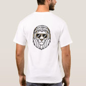 Cool Lion DJ Headphones T-Shirt | Stylish Music  Tシャツ (裏面)