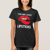 Cool Lipstick For Kids Boys Cosmetic Makeup   Tシャツ (正面)