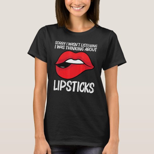 Cool Lipstick For Men Women Cosmetic Makeup Tシャツ (正面)