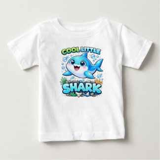Cool Little Shark Shirt for Boys ベビーTシャツ