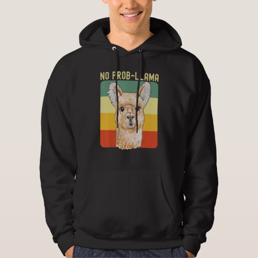 Cool Llama For Men Women No Prob Llama Alpaca Farm パーカ (正面)