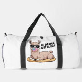 Cool Llama No Drama Attitude ダッフルバッグ (裏面)