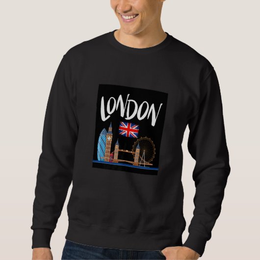 Cool London Famous Landmarks London London スウェットシャツ (正面)
