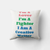 Cool Lover Fighter Creative Writer Author Saying クッション (裏面)