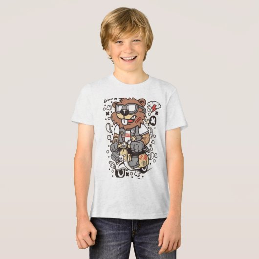 Cool Lumberjack Bear Kids T-Shirt - Artistic  トライブレンドＴシャツ (正面全面)