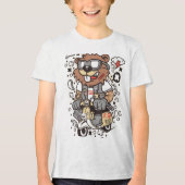 Cool Lumberjack Bear Kids T-Shirt - Artistic  トライブレンドＴシャツ (正面)