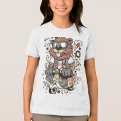Cool Lumberjack Bear Kids T-Shirt - Artistic  トライブレンドＴシャツ (正面)