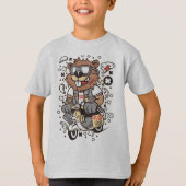 Cool Lumberjack Beaver Kids T-Shirt - Artistic Tシャツ (正面)