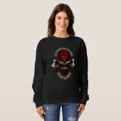 Cool Lumberjack Skull Explore Illustration Graphic スウェットシャツ (正面フル)
