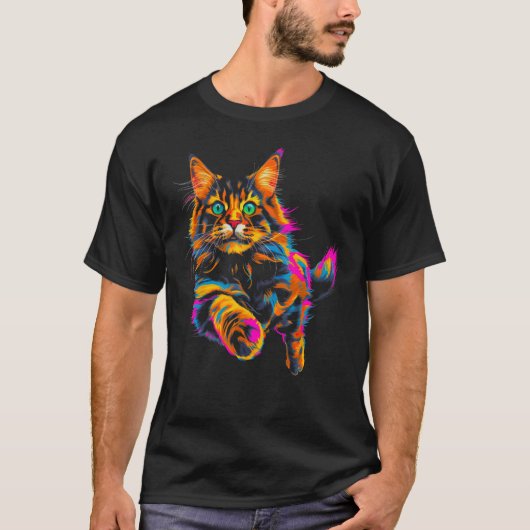 Cool Maine Coon Cat Tシャツ (正面)