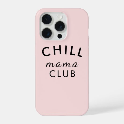 Cool Mama Club Modern Peachy Pink Mother's Day iPhoneケース (裏面)