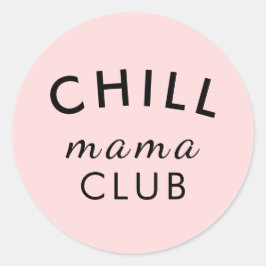 Cool Mama Club Peachy Pink Sticker ラウンドシール