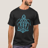 Cool Mandala Sacred Geometry Turtle  4 Tシャツ (正面)