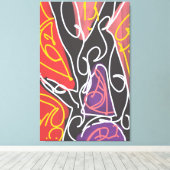 Cool Maori Art by RRW  キャンバスプリント (インサイチュ (ウッドフロア))