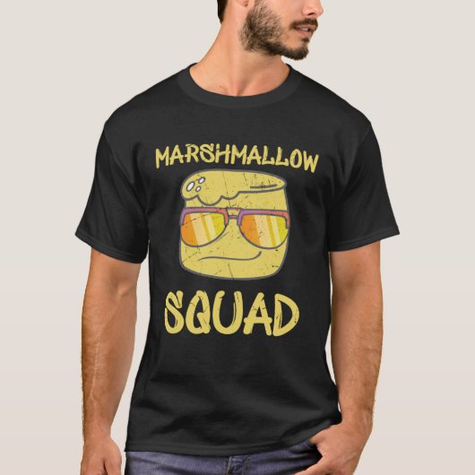 Cool Marshmallow Squad Face Campers Tシャツ (正面)