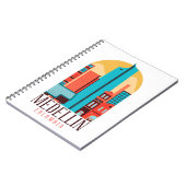 Cool Medellin Colombia Vintage Cityscape ノートブック (左側)