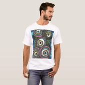 Cool men's T-shirt with an abstract print Tシャツ (正面フル)