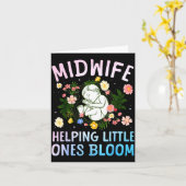 Cool Midwife Art For Women Midwifery Doula Nursing カード (黄色い花)