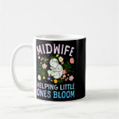 Cool Midwife Art For Women Midwifery Doula Nursing コーヒーマグカップ (左)