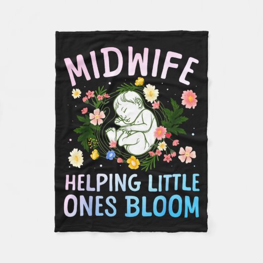 Cool Midwife Art For Women Midwifery Doula Nursing フリースブランケット (正面)