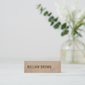 Cool Minimal Texture Beige Brown Bold Consultant スキニー名刺 (スタンド正面)