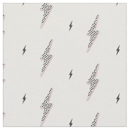 Cool modern bolt power sign white neutral  ファブリック