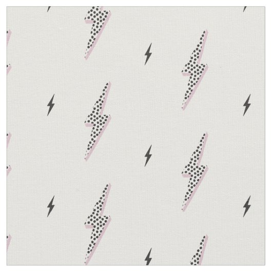 Cool modern bolt power sign white neutral  ファブリック (クローズアップ)