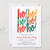 Cool Modern Colorful Christmas Calligraphy Script 招待状 (正面)