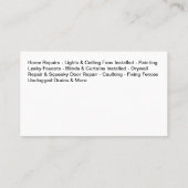 Cool Modern Handyman Services New 名刺 (裏面)